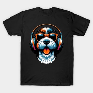 Portuguese Water Dog Smiling DJ Japanese Art Showcase T-Shirt